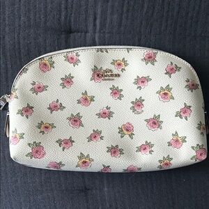 Coach floral cosmetic bag